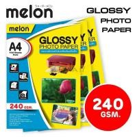 ราคา กระดาษโฟโต้ MELON Photo Inkjet Glossy A4 (115G,130G,160G,210G,240G.) แพ็คละ 100 แผ่น (8112372105)