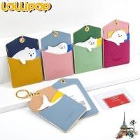 ราคา LOLLIPOP พวงกุญแจการ์ดทํางาน PU ID ฝาครอบป้องกันลิฟท์การ์ดจี้แพคเกจผู้ถือกุญแจ (53559627176)
