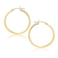ราคา Nathalias NY ต่างหูห่วงทองคำแท้10K แบบคลาสสิก ขนาด 25 มม. Classic Hoop Earrings in 10k Yellow Gold (51559482958)