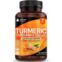 ราคา เม็ดขมิ้นชัน 2600 มก. พร้อม Pepper & Ginger 95% Curcumin Extract 180 เม็ดขมิ้นและพริกไทย (3 เดือน) ขมิ้นแอคทีฟ s Not Turmeric Capsulesby ใบใหม่ (51909487669)