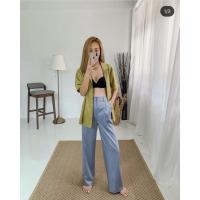 ราคา Fashion-store Lalabell pants กางเกงขายาวเอวสูงผ้าซาติน (17328942908)