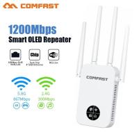 ราคา Comfast Wifi Repeater 5Ghz Wi-Fi Extender 1200M จอแสดงผล OLED Wi-Fi Amplifier Home Long Range Wireless Signal Booster (24133546106)