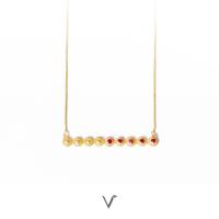 ราคา V by sritavie สร้อยคอพิกุลแท่งฝังพลอยทับทิม (3242461411)