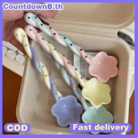 ราคา CO เซรามิคด้ามยาว Star ช้อนในครัวเรือนช้อนกวนดอกไม้ช้อนกาแฟ A (52807442575)