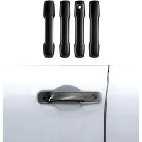 ราคา ฝาครอบมือจับประตูภายนอก Trims เข้ากันได้กับ 4th Gen Toyota Tacoma 2024 2025 รถกระบะ, 4 แพ็คคาร์บอนไฟเบอร์สไตล์มือจับประตูภายนอกครอบคลุมตกแต่ง (Glossy Black) (55009280672)