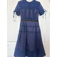ราคา สินค้ามือสอง Dress cop brand self portrait เดรสลูกไม้สีน้ำเงิน งานป้าย Roselani size M (48904369213)