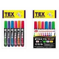 ราคา TEX 713 ปากกาไวท์บอร์ดสีสะท้อนแสงแพ็ค 12 (ครบสี) (4731735053)