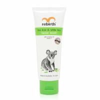 ราคา หมดอายุ 06/2026 เจลล้างหน้า ป้องกันสิว ผิวหมองคล้ำ ขจัดความมัน Rebirth Tea Tree & White Tea Facial Wash 100mL (7392631856)