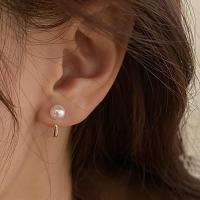 ราคา Nina - ต่างหู ต่างหูเจาะหู Gold Design Simple Aesthetic Small Pearl Accent Pearl White Jewelry เครื่องประดับแฟชั่นสตรีสไตล์เกาหลี [D5-4] (43520713438)