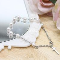 ราคา SWAROVSKI สร้อยข้อมือลูกประคําคริสตัลสวารอฟสกี้ (มุก) - สีชมพู/ขาว (57600789274)