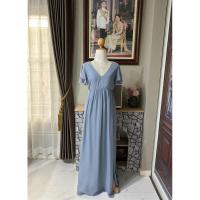 ราคา ชุดราตรียาว(ไซส์ XL)สีฟ้าเทา#มือสอง(BIRDY GREY) (27228075389)