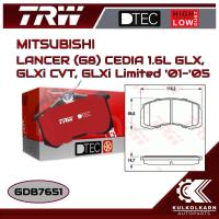 ราคา ผ้าเบรคหน้า TRW สำหรับ MITSUBISHI LANCER (G8) CEDIA 1.6L GLX, GLXi CVT, GLXi Limited '01-'05 (GDB7651) (19633367581)
