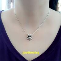 ราคา สร้อยคอเงินแท้ สร้อยคอเงินพร้อมจี้ เงินแท้92.5 เงินแท้Handmade เงินแท้แฮนด์เมด จี้ดอกไม้เงินแท้ จี้เงิน (2966270145)