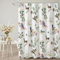ราคา Moscicka ผ้าม่านอาบน้ําดอกไม้ Botanical Bird ห้องน้ําผ้าม่านอาบน้ํา Bird Farmhouse ความงามศิลปะผ้ากันน้ําผ้าม่านอาบน้ําอ่างอาบน้ําตกแต่ง 12 ตะขอ 72 X 72 นิ้ว (41029370360)