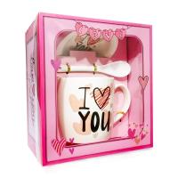 ราคา GM-1386 I Love You แก้วมัคพร้อมช้อนและฝา (27994046159)