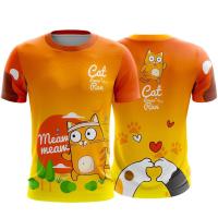 ราคา เสื้อวิ่ง ลายแมว - สีส้ม (9627442850)