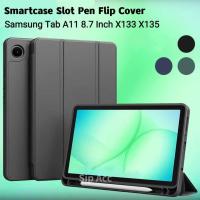 ราคา Samsung Tab A11 / Samsung Tab A11 2025 / 8.7 นิ้ว X133 X135 Smart Case Flip Cover Slot Pen (25547913526)