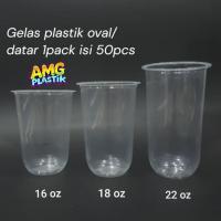 ราคา 50 ชิ้นหนา PP ใสแบนถ้วยพลาสติกรูปไข่ - 14 ออนซ์, 16 ออนซ์, 18 ออนซ์, 22 ออนซ์, 24 ออนซ์ (51503169179)