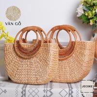 ราคา กระเป๋าผักตบชวามีซับในผ้าและซิป Beach Accessories ถ่ายภาพน่ารัก (40515106538)
