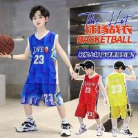 ราคา 4462พร้อมสต็อก บาสเกตบอลเสื้อกั๊กเด็กชายหลวมฤดูร้อนชุดสองชิ้นถนนสวมเสื้อกั๊กเยาวชนชุดกีฬาสูท2026ฮิปฮอป (56309560146)