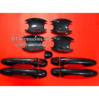 ราคา เบ้ากันรอย ครอบมือจับ รีโว้ toyota revo แคฟล่าโลโก้แดงเบ้าทรงกลมรุ่น4ประตู (6625768515)