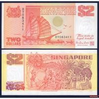ราคา ธนบัตร สิงคโปร์ SINGAPORE 2 ดอลลาร์ ปี 1990 P-27 เรือสำเภาโกยเงิน สภาพใหม่ ไม่ผ่านการใช้ แต่เหลืองเล็กน้อย (16725196828)