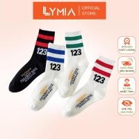 ราคา LYMIA ถุงเท้าผ้าฝ้ายคอสูง unisex แถบแนวนอน No. 123 สไตล์สปอร์ต BT17 (43768232608)