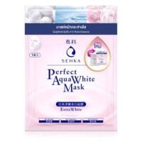ราคา แผ่นมาสก์หน้าเพื่อผิวดูกระจ่างใส Senka Aqua White Mask Extra White 23ml (11857058777)