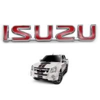 ราคา โลโก้ อีซูซุ สีแดง ขอบชุปโครเมี่ยม logo isuzu red chrome (1193017988)