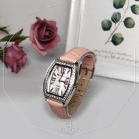ราคา นาฬิกาสายหนังฝังเพชร CZ สำหรับผู้หญิง Royal Crown : 3635L-PK (6006322406)