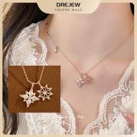ราคา สร้อยคอกลมเกล็ดหิมะ Swarovski เพชรสังเคราะห์ 8 เหลี่ยม ประกายระยิบระยับ (53907795674)
