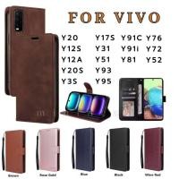 ราคา ส่งเร็ว เคสตั้งได้ แถมสาย สำหรับ VIVO Y20 Y12S Y12A Y3S Y17S Y31 Y51 Y93 Y95 Y81 Y76 Y72 ใส่บัตรได้ ฝาพับมีแม่เหล็ก BOSS (45202740119)