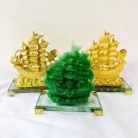 ราคา เรือสำเภา สำเภาขนทรัพย์ เรือขนสมบัติ เรือสำเภาจีน เรือทอง เรือหยก ขนาด7นิ้ว พร้อมส่ง (2921503176)