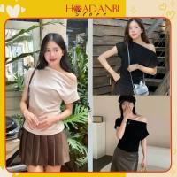 ราคา เสื้อยืดเปิดไหล่จีบเสื้อยืดเปิดไหล่ยืดนุ่มจีบเสื้อเปิดไหล่เสื้อเปิดไหล่ผู้หญิง (50508926385)