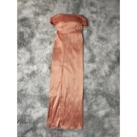 ราคา เดรสยาวผ้ายืด ผ่าหน้า ออกงาน มีฟองน้ำ สีชมพูอ่อนอมส้ม มือ1 (7752137300)