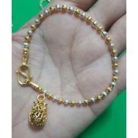 ราคา สร้อยข้อมือพร้อมห้อยจี้ถุงเงินถุงทอง 7" (968018875)