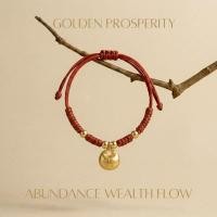 ราคา สร้อยข้อมือเชือกแดง ด้ายแดงมงคล + จี้ถุงทอง เสริมมงคล เสริมโชคลาภ การเงิน ปรับขนาดได้ เครื่องประดับสายมู (56859406921)