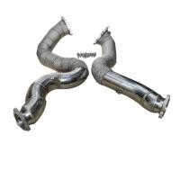ราคา Exhaust Downpipe For Audi S6 RS6 S7 RS7 C7 A8 S8 D4 4.0 TFSI 2012+ With Heat Shield (53154016546)