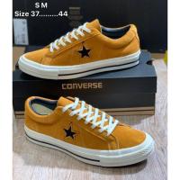 ราคา รองเท้าผ้าใบ Converse หุ้มส้น แบบหนังกลับ 2 สี เหลือง และ น้ำตาล ไซส์ 37-44 ครบกล่อง ป้ายห้อย (5748605823)