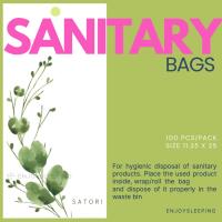 ราคา ถุงใส่ผ้าอนามัย sanitary bag ผ้าอนามัย ลายใบไม้เขียว รีสอร์ท โรงแรม airbnb ถุงพลาสติก toilet bag แพคละ 100 ชิ้น (2499426124)