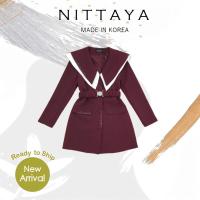 ราคา NITTAYA เดรสสูมแขนยาวคอปกเหลี่ยม (22434337792)