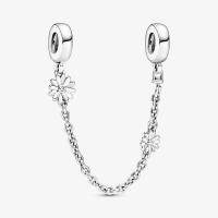 ราคา (ของแท้ พร้อมส่ง) Pandora Daisy Safety Chain แพนโดค่าเซฟตี้เดซี่ ของแท้ มือหนึ่งทุกชิ้น (27169515532)