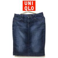 ราคา Uniqlo กระโปรงยีนส์ทรงดินสอ ทรงสวย ผ้ายีนส์ยืดใส่สบาย (4719369875)