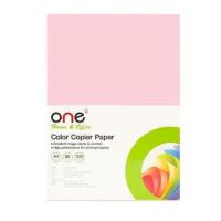 ราคา กระดาษสีถ่ายเอกสาร 8 A4 80 แกรม ชมพู (500แผ่น) ONE (24434908829)