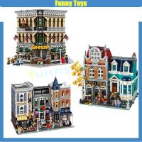 ราคา ใช้งานร่วมกับ Lego Street View Series moc Building Blocks Boutique Hotel Cafe Street มุม Paris Street Creative diy ประกอบรุ่นของเล่นของขวัญ (50808117361)