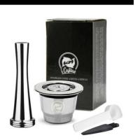 ราคา แคปซูลกาแฟรีไซเคิลสแตนเลส Nespresso เหมาะสําหรับ Essenza mini Lattissima Touch ฯลฯ. (47453617194)