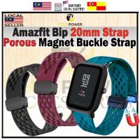 ราคา Amazfit Bip /Bip 3 /Bip 3 Pro/Bip U/Bip U Pro/Bip S,แม่เหล็กหัวเข็มขัดซิลิโคนมีรูพรุนสาย 20 มม.,Tali Jam Amazfit Bip Series (46658320029)