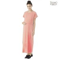 ราคา Threeangels Maternity ชุดเดรสเปิดเต้าให้นมบุตรได้ ORANGE (2609183348)