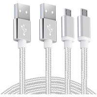 ราคา สายชาร์จ Android Micro USB 10ft 2 Pack สายชาร์จเร็วสําหรับโทรศัพท์ Samsung Galaxy S5/S6/S7 Edge,J3/J7 Prime Crown,Note 4/5, LG Stylo 3/Aristo 4/G4/K5/E6,G6,G6 Play (56359176442)