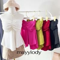 ราคา ❤️mayylody❤️ เกาะอก จับจีบช่วงอกปล่อยชายพริ้ว ( ***เสริมฟองน้ำในตัว) สวยหรูดูแพง เซ็กซี่แซบมาก ผ้าท็อฟฟี่สวยสุดๆๆ (29516567138)